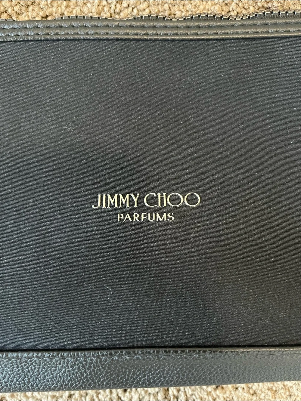 Jimmy Choo Parfums Black Makeup Cosmetic Toiletry Zip Pouch